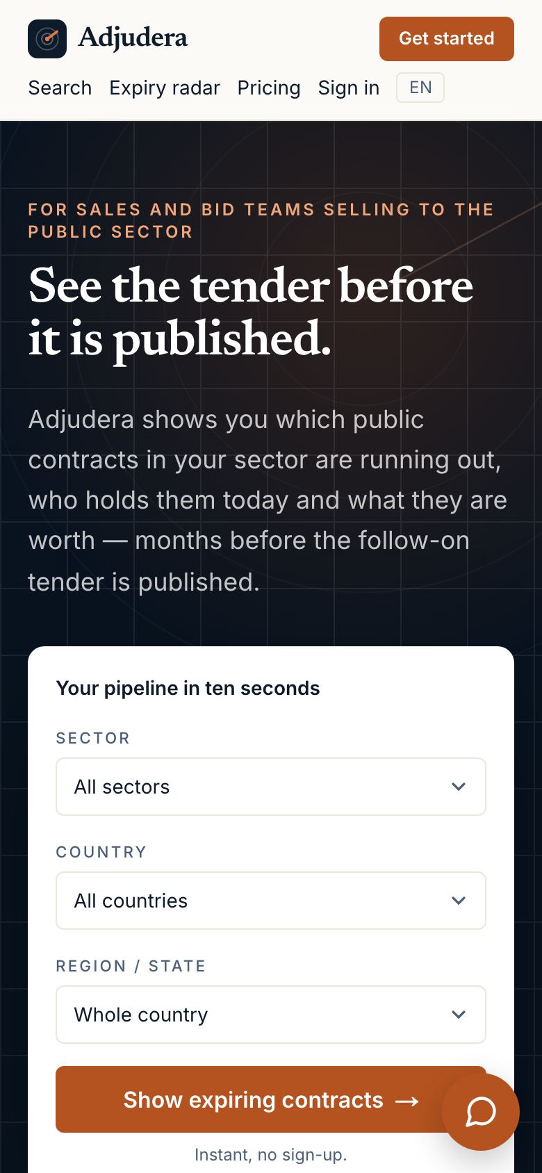 Adjudera on a phone