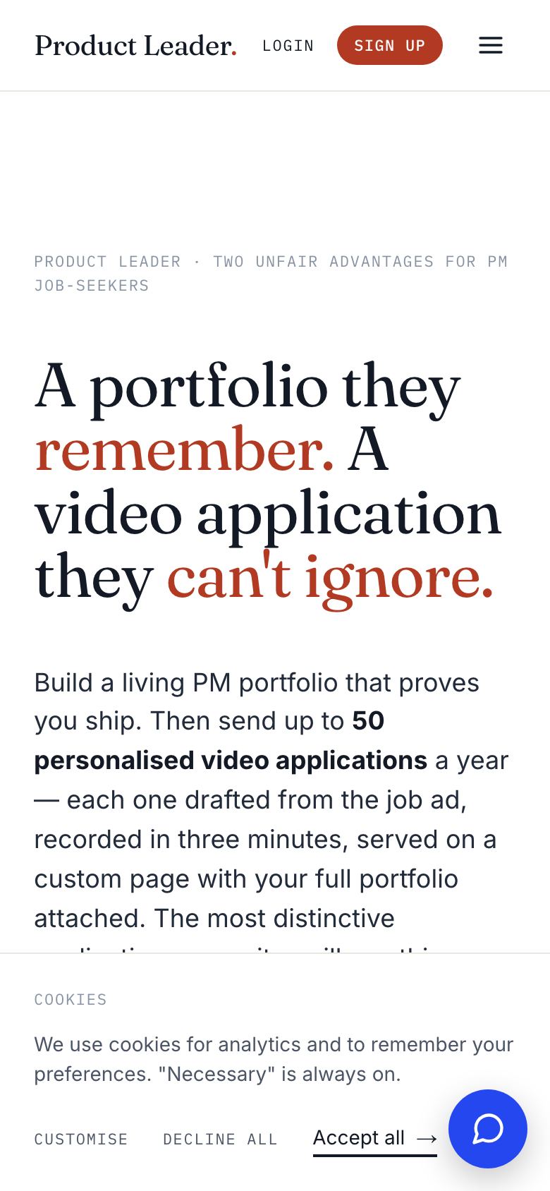 Product Leader on a phone